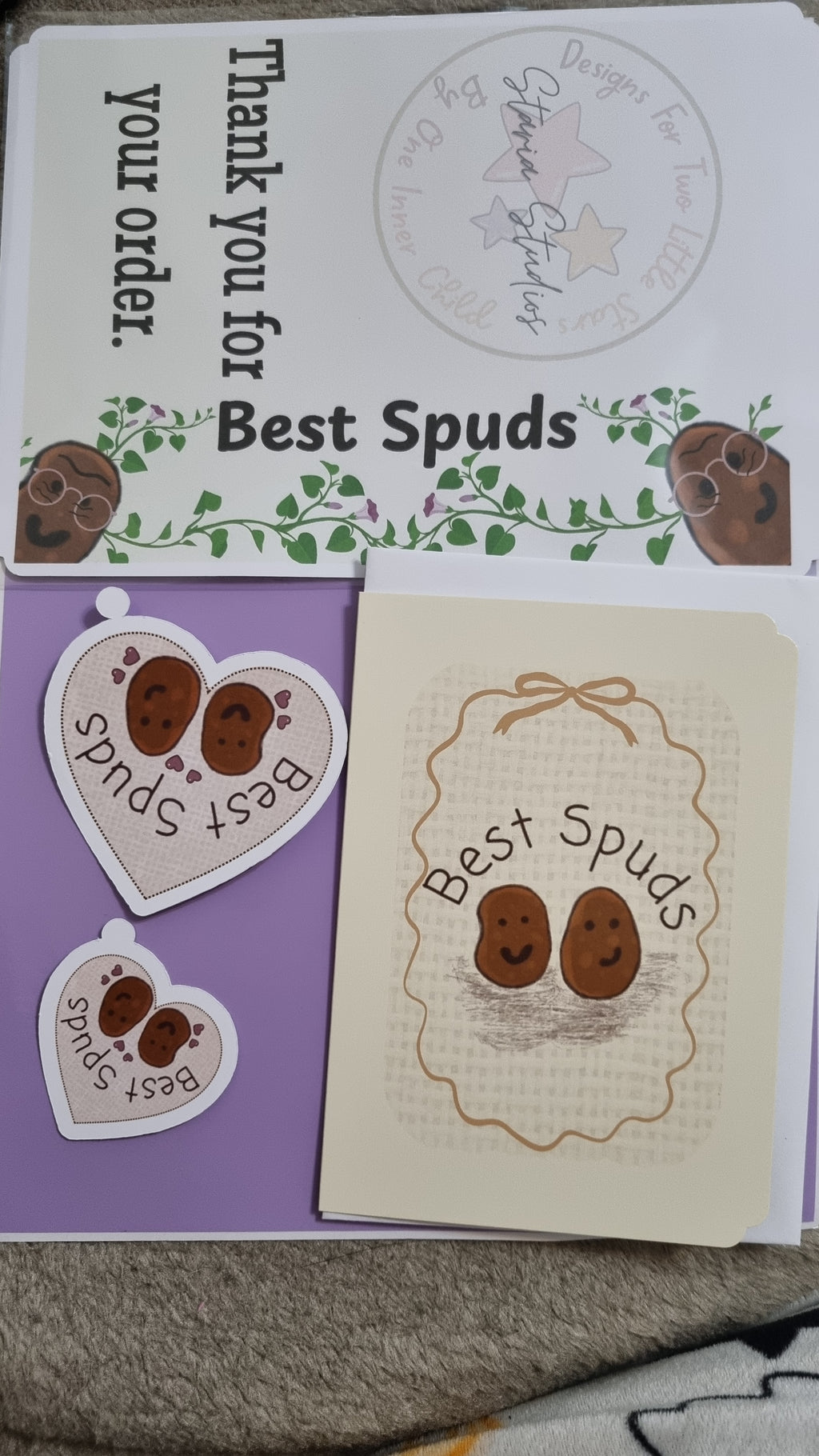 Best Spuds Greeting Card Gift Set