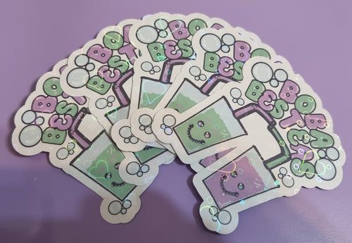 Boba BesTeas Holographic Stickers